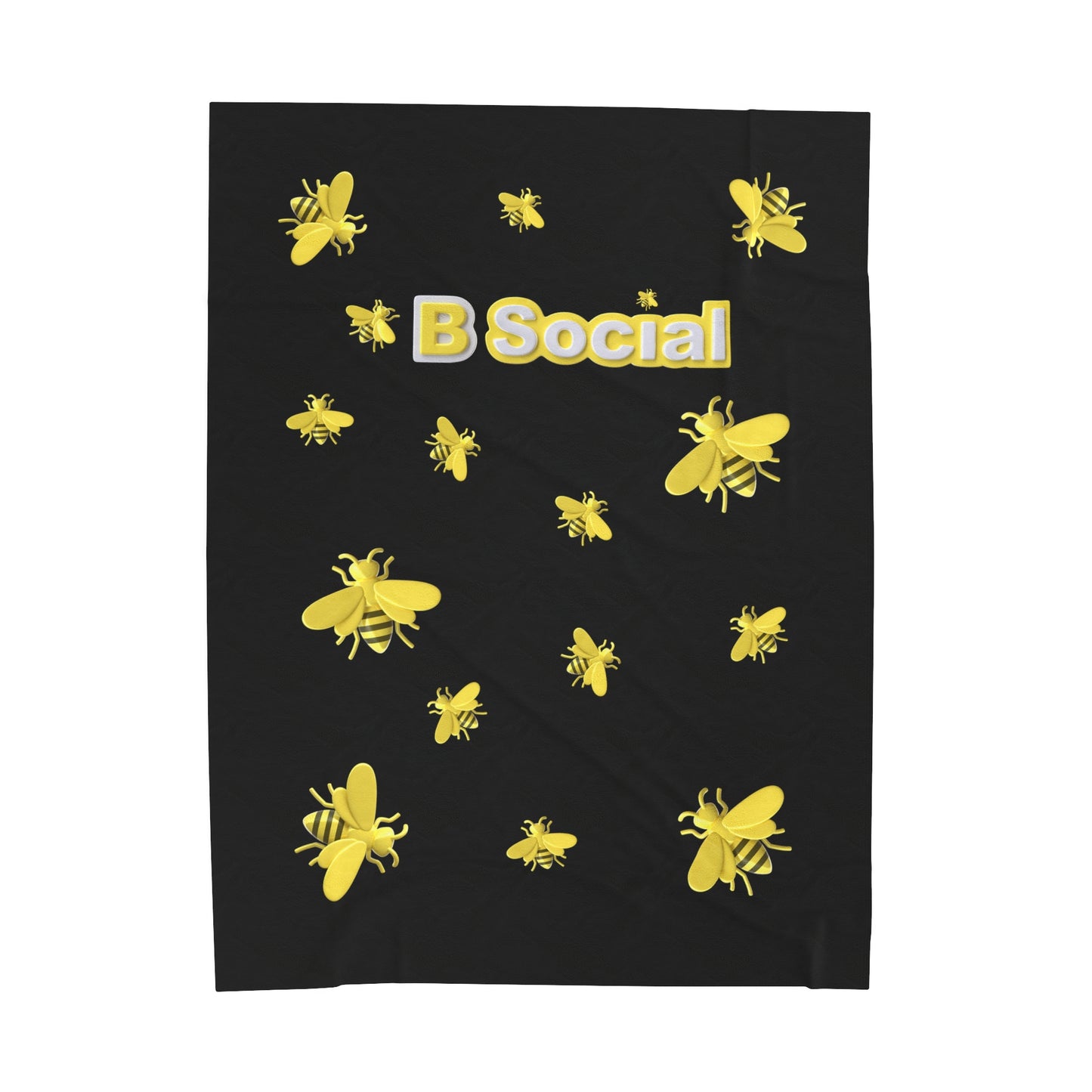 bSocial Buzz Velveteen Plush Blanket