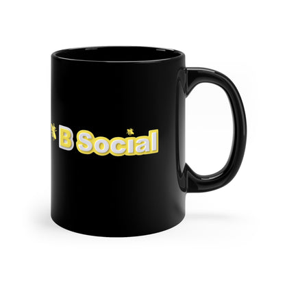 bSocial Buzz 11oz Black Mug